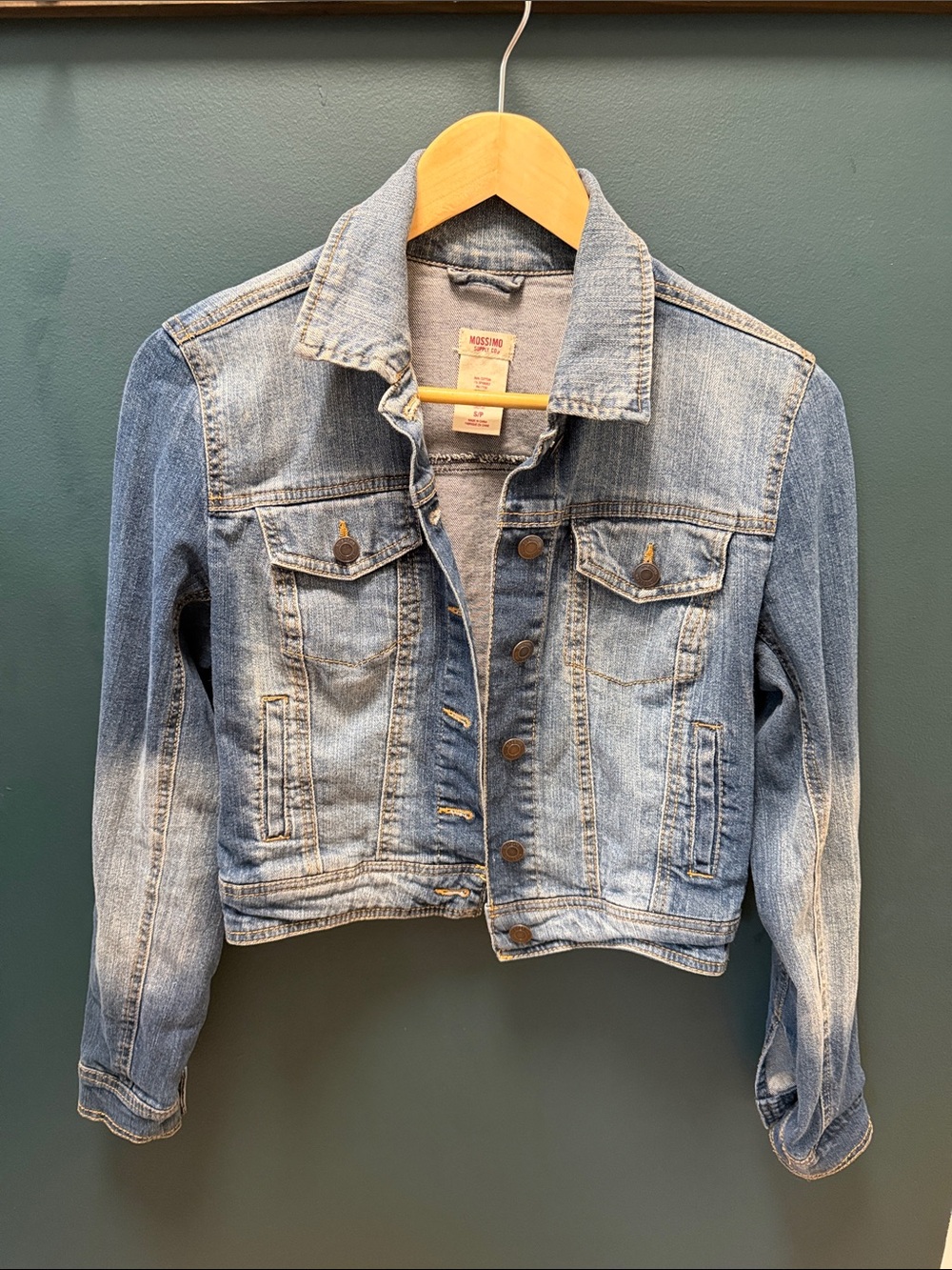 Mossimo Medium Blue Cropped Jean Jacket